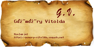 Gömöry Vitolda névjegykártya